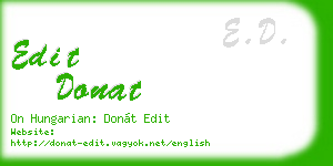 edit donat business card